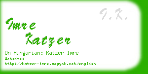 imre katzer business card